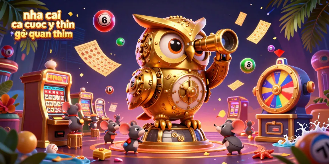Engage with the vibrant scene of nha cai ca cuoc uy tin được quan tâm featuring a golden owl in a lively casino atmosphere.