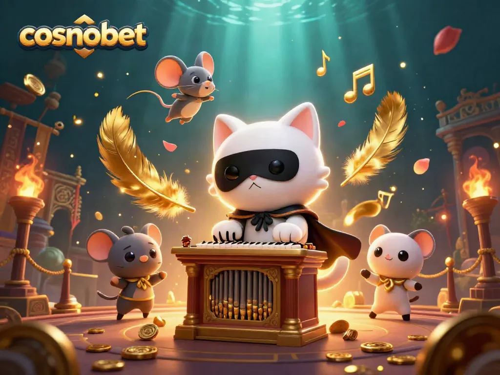 Experience the thrill of cosmobet with a vibrant 3D casino scene featuring unique characters and dynamic game elements.
