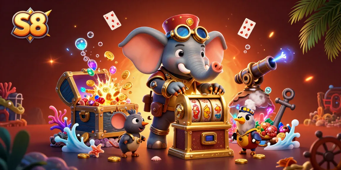 S8 offers players explosive wins with detailed steampunk-themed slot machines and vibrant underwater visuals.