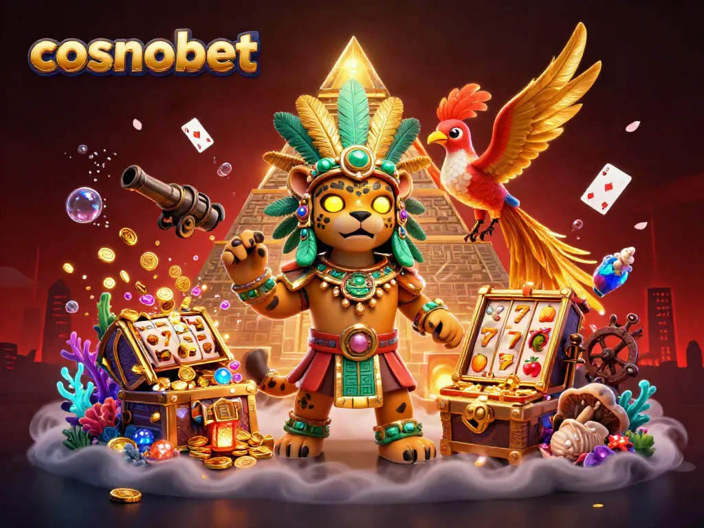 Immerse in cosmobet's vibrant gaming world with dynamic slot action and rich casino-themed details.